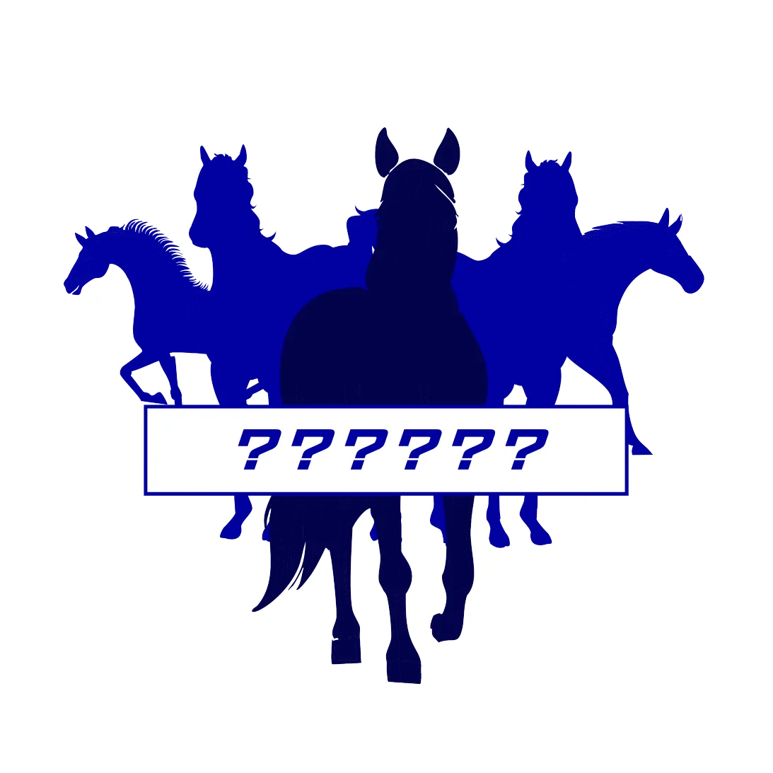 複数頭の馬のシルエット